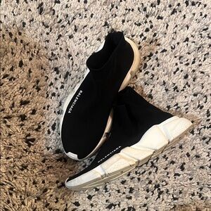 Balenciaga Monochrome Sock Sneakers